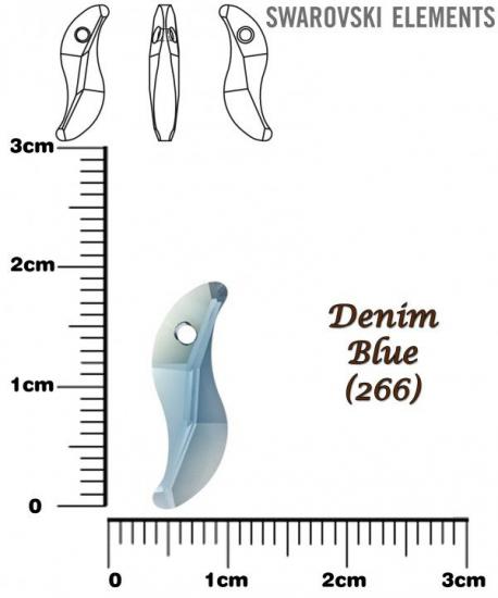 Swarovski Taşlı 6525 Wawe Dalga Küpe ve Kolye Set - Blue Denim